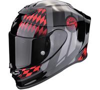 Scorpion Exo-R1 Evo Air FC Bayern Casco, negro-gris-rojo, tamaño L para Hombres