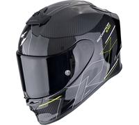 Scorpion EXO R1 Evo Carbon Air Cynergy Casco, negro-amarillo, tamaño L para Hombres