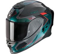 Scorpion EXO-R1 Evo Carbon Air Propel Casco integral, negro-verde, tamaño XS para Hombres