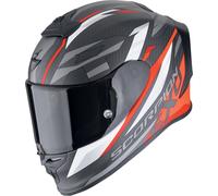 Scorpion EXO R1 Evo Carbon Air Runner Casco, negro-blanco-rojo, tamaño XL para Hombres