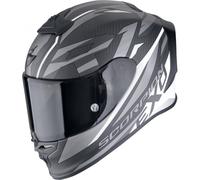 Scorpion Exo R1 EVO Carbon air Runner negro mate y blanco casco integral - Color: BLANCO, Talla: Talla XL