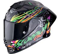 Scorpion EXO-R1 Evo II Air Savage, casco integral S male Negro/Verde/Naranja/Lila