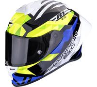 Scorpion EXO-R1 Evo II Air Valere Casco integral, negro-azul-amarillo, tamaño L para Hombres