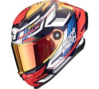 Scorpion EXO-Race Air Kobra FIM 2 Casco, Rojo/blanco/azul, Talla XL (61/62)