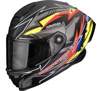 Scorpion EXO-Race Air Move On Casco, negro-rojo-amarillo, tamaño XL para Hombres