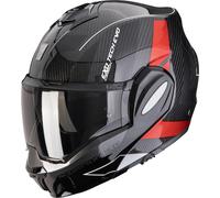 Scorpion EXO-Tech Evo Carbon Cad, casco modular XXL female Negro/Rojo