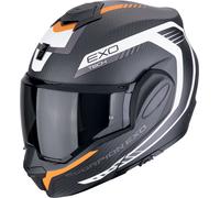 Scorpion EXO-Tech Evo Carbon Cosy, casco modular XL male Mate Negro/Blanco/Naranja