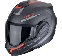 Scorpion EXO Tech Evo Carbon Cosy Casco, negro-rojo, tamaño 2XL para Hombres