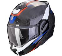 Scorpion Exo-Tech Evo Carbon Rover Casco, negro/rojo/azul, Talla XS (54/55)