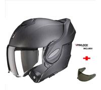 Scorpion Exo-Tech Evo Solid Casco de carbono, negro, tamaño XS 54 55