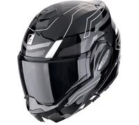 Scorpion EXO Tech Evo Conquer Casco, Negro/Blanco, Talla XL (60/61)
