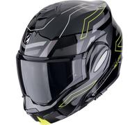 Scorpion Exo-Tech EVO Conquer negro y amarillo neon casco modular CE 22.06 - Color: AMARILLO, Talla: Talla XS