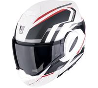 Scorpion EXO Tech Evo Furio Casco, Blanco mate/negro/rojo, Talla L (58/59)