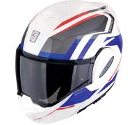 Scorpion EXO-Tech Evo Furio, casco modular XL male Blanco/Gris/Rojo/Azul