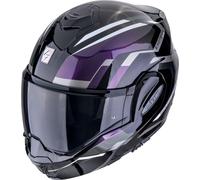 Scorpion EXO-Tech Evo Furio, casco modular XXL male Negro/Lila/Verde