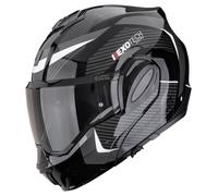 Scorpion EXO-TECH Evo Pro Acuti Casco Abatible Negro/Plata XL unisex