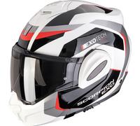 Scorpion EXO-Tech Evo Pro Acuti, casco modular M female Blanco/Gris/Negro/Rojo