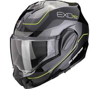 Scorpion Exo-Tech Evo Pro Commuta Casco, negro-amarillo-plata, tamaño M para Hombres