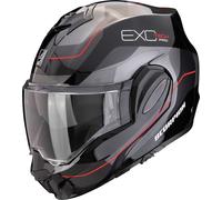 Scorpion Exo-Tech Evo Pro Commuta Casco, negro-rojo-plata, tamaño XS 54 55 para Hombres