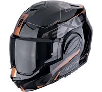 Scorpion EXO-Tech Evo Traveller, casco modular XL male Negro/Gris/Cobre
