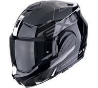 Scorpion EXO Tech Evo Traveller Casco, negro-blanco, tamaño L para Hombres