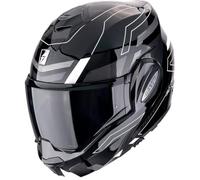 Scorpion Exo Tech NC Casco Pera Moto, Hombre, Conquer Negro Blanco , Talla M