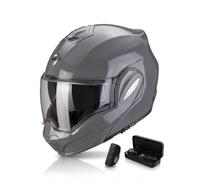 Scorpion Exo Tech NC Casco Pera Moto, Hombre, Nardo Grey, Gris Cemento, Talla XS + AIRPODS Zero Cellular Line