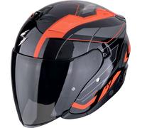 Scorpion EXO Z1 Vue Casco Jet, negro-rojo, tamaño 2XL para Hombres