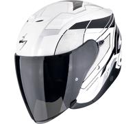 Scorpion EXO Z1 Vue Casco Jet, blanco/negro/plata, Talla L (59/60)