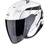 Scorpion EXO Z1 Vue Casco Jet, blanco/negro/plata, Talla S (55/56)