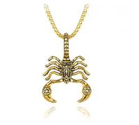 Scorpion King Necklace for men, metal sliding pendant accessory, party jewelry, Talla única, Ágate