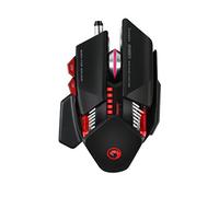 Scorpion - Ratón Gaming, Modelo MA-G980 BK, Reposamuñecas Adaptable, Con 6 Botones Programables, Múltiples Funciones, Luz de LED Configurable, Tamaño 146 mm x 88 mm x 38 mm, Color Negro
