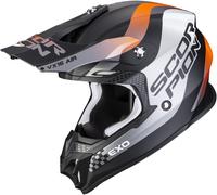 Scorpion VX-16 Air Soul Casco de motocross, negro-naranja, tamaño XL para Hombres