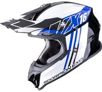 Scorpion VX-16 Evo Air Lignes, casco de motocross L female Negro/Blanco/Azul