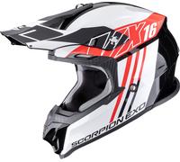 Scorpion VX-16 Evo Air Lignes, casco de motocross XL female Negro/Blanco/Rojo