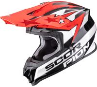 Scorpion VX-16 Evo Air Patriot Casco de motocross, negro-blanco-rojo, tamaño S para Hombres
