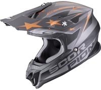 Scorpion VX-16 Evo Air Patriot Casco de motocross, negro-gris-naranja, tamaño XS para Hombres
