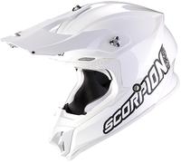 Scorpion VX-16 Evo Air Solid Casco de motocross, blanco, tamaño XS para Hombres