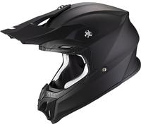 Scorpion VX-16 Evo Air Solid Casco de motocross, negro, tamaño M para Hombres