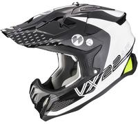 Scorpion VX-22 Air Ares Casco de motocross, Negro/Blanco, Talla XL (61/62)