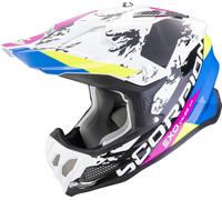 Scorpion VX-22 Air CX Casco de motocross, negro-blanco-azul, tamaño S para Hombres