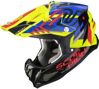 Scorpion VX-22 Air Neox Casco de motocross, azul-amarillo, tamaño XL para Hombres