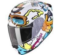 Scorpion Ex-JNR AIR FUN blanco-azul Casco infantil 22.06 - Color: BLANCO, Talla: Talla L