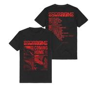 Scorpions Coming Home Live Hombre Camiseta Negro L 100% algodón Vorne Bedruckt, Hinten Bedruckt Regular