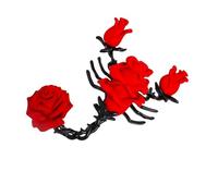 Scorpions Rose Broche vintage Diseño artístico de goteo Collar llamativo de metal resistente Adorno de alfiler para ropa Accesorio único de escorpiones y rosas