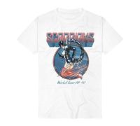 Scorpions Savage Amusement World Tour Hombre Camiseta Blanco XXL 100% algodón Regular
