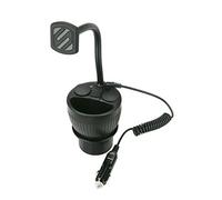 Scosche MagicMount PowerHub Magnetic Charging Cup Phone Holder - For Mobile Devices, Powers 4 Devices - Dual USB Ports, Dual 12V Sockets