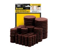 Scotch 162 Almohadillas de Fieltro Marrones para Proteger Suelos de Madera Dura, Redondas, Varios tamaños, diseño Autoadhesivo, Protege de rasguños, abolladuras y arañazos (SP847-NA)