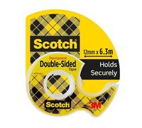 Scotch 3M Refill Rolls of Double-Sided Adhesive Tape, 6.3 m x 12 mm, (Pack of 2)