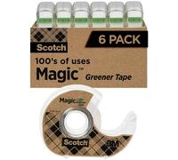 Scotch 6123 Magic Tape Dispenser Eco-Friendly 3/4-Inch x600-Inch 6rolls/PK CL
